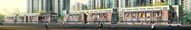 city planning fashionable commercial street office design - 226 Modèle 3D .c4d .max .obj .3ds .fbx .stl .blend 