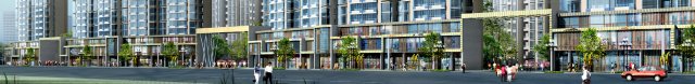 city planning fashionable commercial street office design - 228 3D-Modell .c4d .max .obj .3ds .fbx .stl .blend 