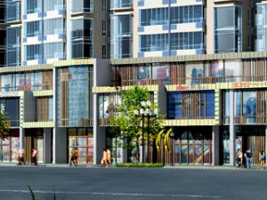 city planning fashionable commercial street office design - 228 3D Model