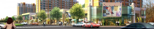 city planning fashionable commercial street office design - 230 3D मॉडल .c4d .max .obj .3ds .fbx .stl .blend 