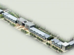 city planning fashionable commercial street office design - 231 3D Model