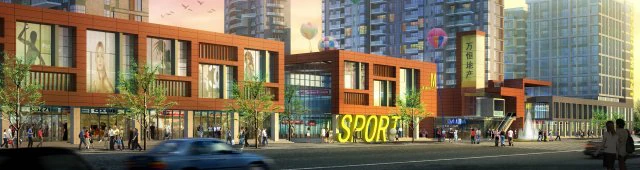 city planning fashionable commercial street office design - 233 3D Model .c4d .max .obj .3ds .fbx .stl .blend 