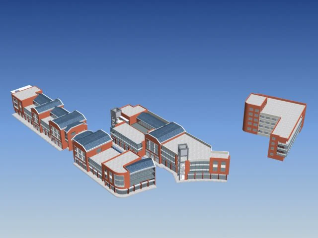 city planning fashionable commercial street office design - 236 3D Model .c4d .max .obj .3ds .fbx .stl .blend 