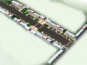 city planning fashionable commercial street office design - 237 3D Model