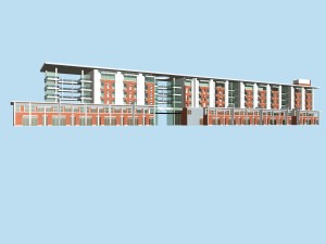 city planning fashionable commercial street office design - 238 Modello 3D