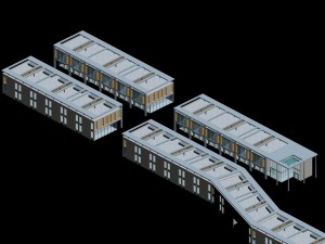 city planning fashionable commercial street office design - 240 3D Model