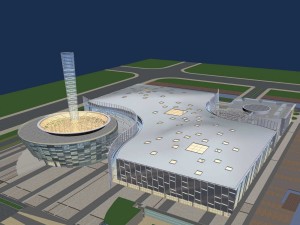 city planning fashionable commercial street office design - 242 3D Модель