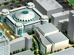 city planning fashionable commercial street office design - 243 3D Model