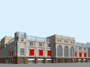 city planning fashionable commercial street office design - 251 3D Model