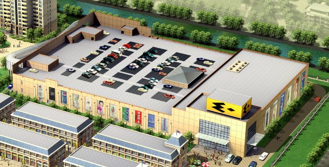 city planning fashionable commercial street office design - 252 3D Model .c4d .max .obj .3ds .fbx .stl .blend 