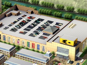 city planning fashionable commercial street office design - 252 Modelo 3D