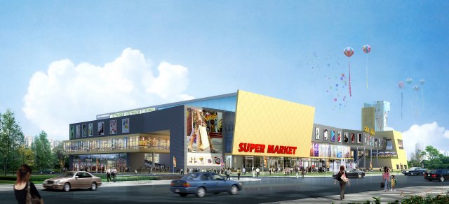 city planning fashionable commercial street office design - 254 3D Model .c4d .max .obj .3ds .fbx .stl .blend 