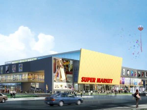 dise&ntilde;o de oficinas de calles comerciales de moda de planificaci&oacute;n urbana - 254 Modelo 3D