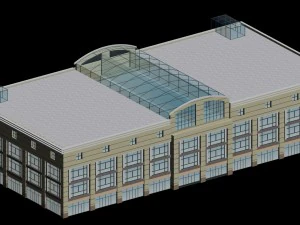 city planning fashionable commercial street office design - 258 3D Model