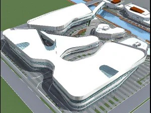 도시 계획 세련된 상업 거리 사무실 디자인 - 264 3D 모델