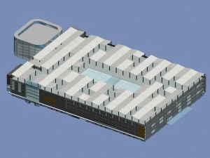 city planning fashionable commercial street office design - 265 3D Model