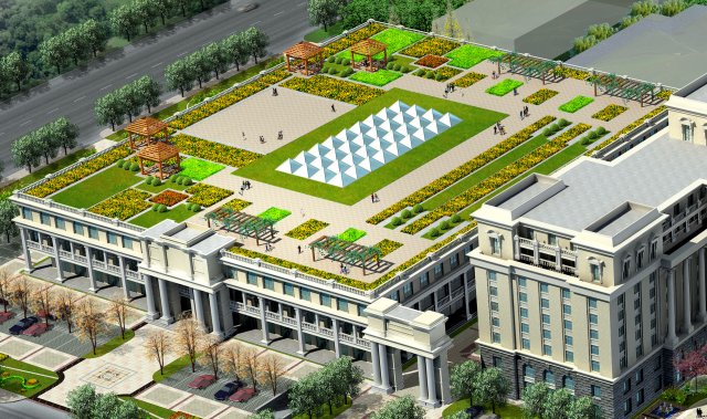 city planning fashionable commercial street office design - 266 Modèle 3D .c4d .max .obj .3ds .fbx .stl .blend 