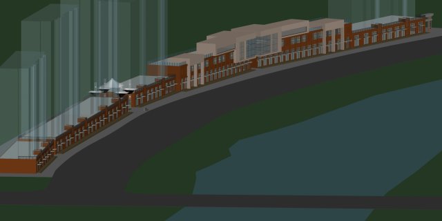 city planning fashionable commercial street office design - 282 3D Модель .c4d .max .obj .3ds .fbx .stl .blend