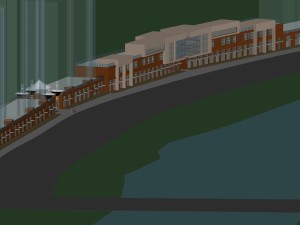 city planning fashionable commercial street office design - 282 3D Модель