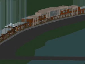 city planning fashionable commercial street office design - 282 3D Model