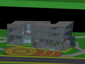 city planning fashionable commercial street office design - 283 3D Model