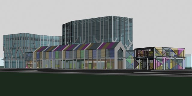 city planning fashionable commercial street office design - 284 3D Модель .c4d .max .obj .3ds .fbx .stl .blend 