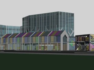 도시계획 패셔너블한 상업거리 사무실 디자인 - 284 3D 모델