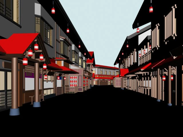 city planning fashionable commercial street office design - 285 3D Model .c4d .max .obj .3ds .fbx .stl .blend