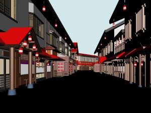 city planning fashionable commercial street office design - 285 3Dモデル