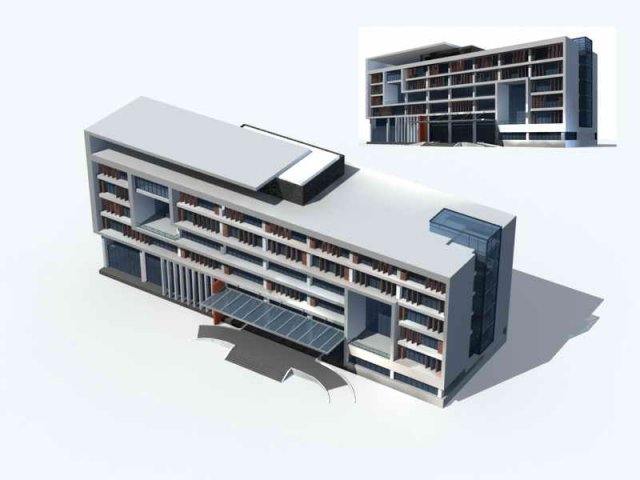 large city commercial street office building design - 01 3D 模型 .c4d .max .obj .3ds .fbx .stl .blend 