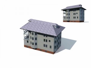 large city commercial street office building design - 10 3D Model