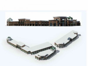 large city commercial street office building design - 12 3D Model