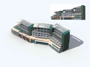 large city commercial street office building design - 15 3D 모델