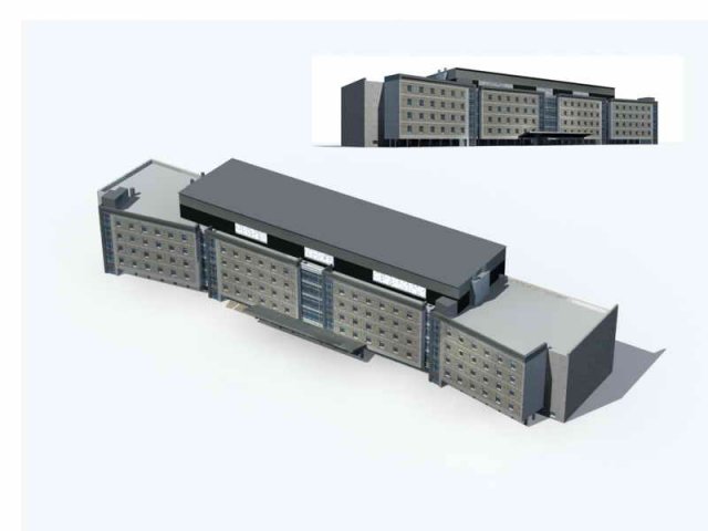 large city commercial street office building design - 18 Model 3D .c4d .max .obj .3ds .fbx .stl .blend 