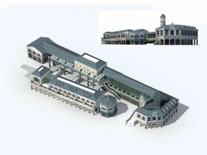 large city commercial street office building design - 23 Modèle 3D