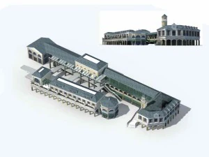 progettazione di edifici per uffici su strade commerciali di grandi citt&agrave; - 23 Modello 3D