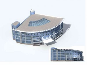 large city commercial street office building design - 27 3D 모델