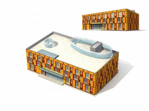 progettazione di edifici per uffici su strade commerciali di grandi citt&agrave; - 28 Modello 3D