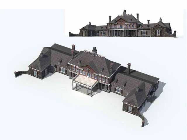 large city commercial street office building design - 29 3D Model .c4d .max .obj .3ds .fbx .stl .blend