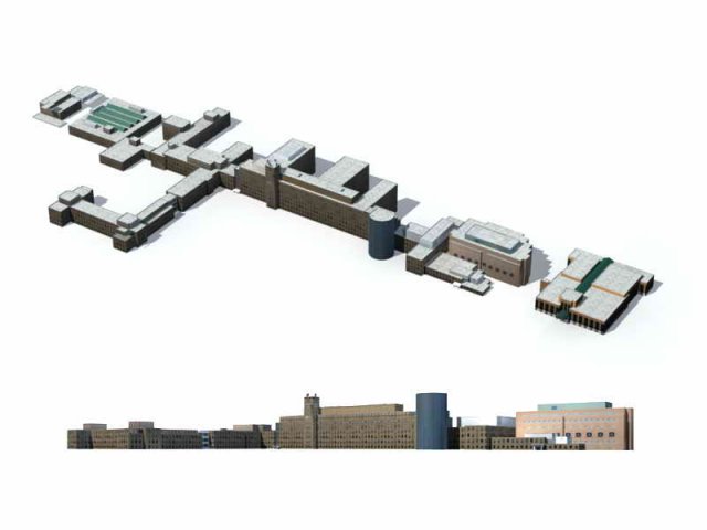 large city commercial street office building design - 30 Modelo 3D .c4d .max .obj .3ds .fbx .stl .blend