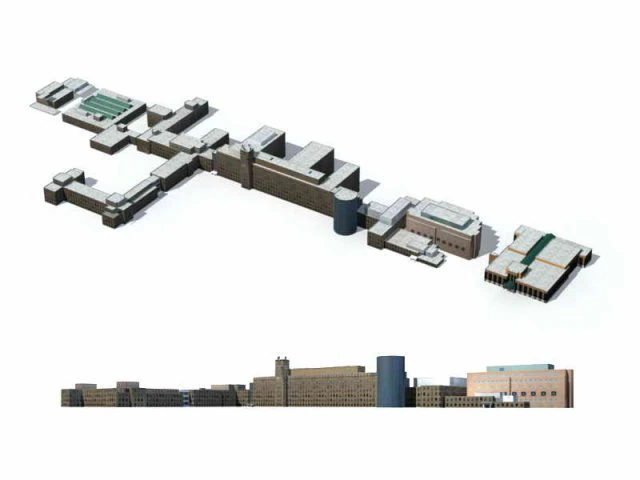 large city commercial street office building design - 30 3D Model .c4d .max .obj .3ds .fbx .stl .blend