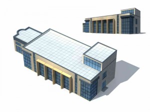 large city commercial street office building design - 40 Modèle 3D