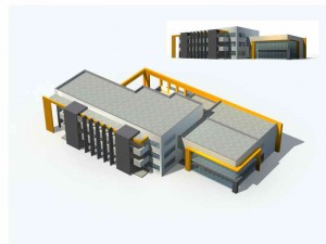 large city commercial street office building design - 50 3D Model