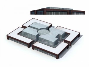 large city commercial street office building design - 51 3Dモデル
