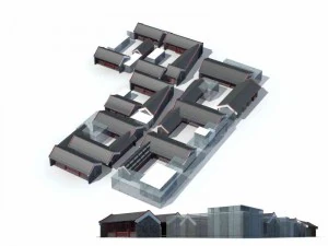 progettazione di un edificio per uffici su una strada commerciale di una grande citt&agrave; - 52 Modello 3D