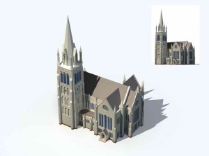 large city commercial street office building design - 58 Modello 3D