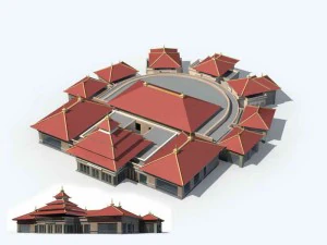 large city commercial street office building design - 68 3D Model