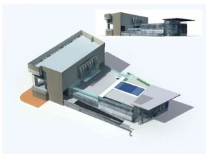 progettazione di un edificio per uffici su una strada commerciale di una grande citt&agrave; - 74 Modello 3D