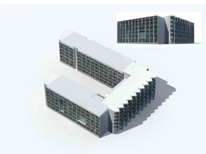 large city commercial street office building design - 75 3D Model