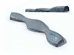 projeto de edif&iacute;cio de escrit&oacute;rios comerciais em ruas de grandes cidades - 77 Modelo 3D